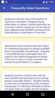 Anapana Meditation android App screenshot 1